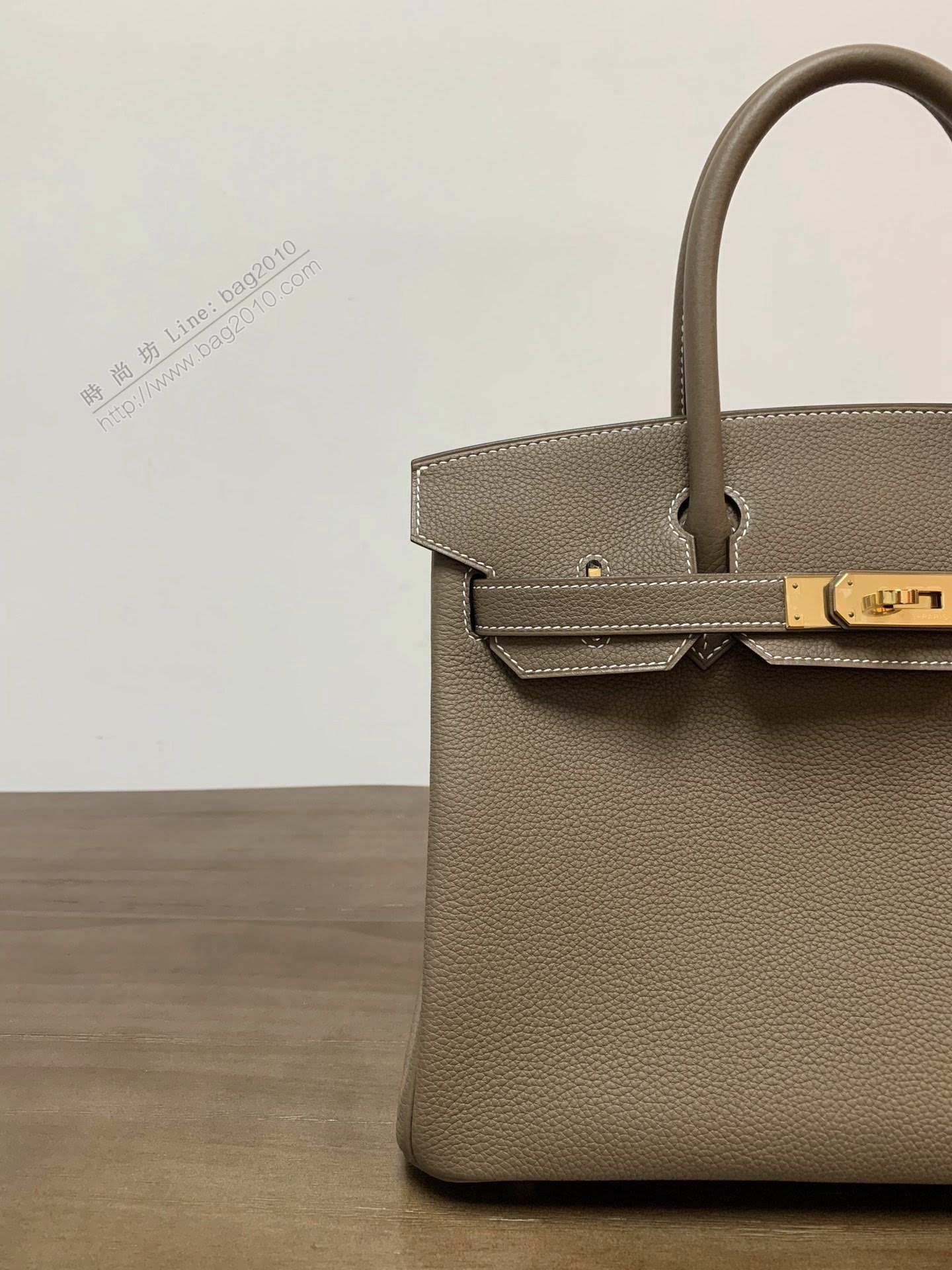 Hermesn鉑金女包 愛馬仕Birkin手提包 原廠Togo皮 大象灰 全手工  am2213